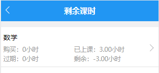 学生微信端剩余课时栏目中课程消费记录列表不显示课消金额